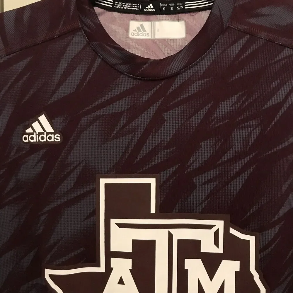 Texas A&M Long Sleeve T-Shirt Men's Size Small Adidas Climalite